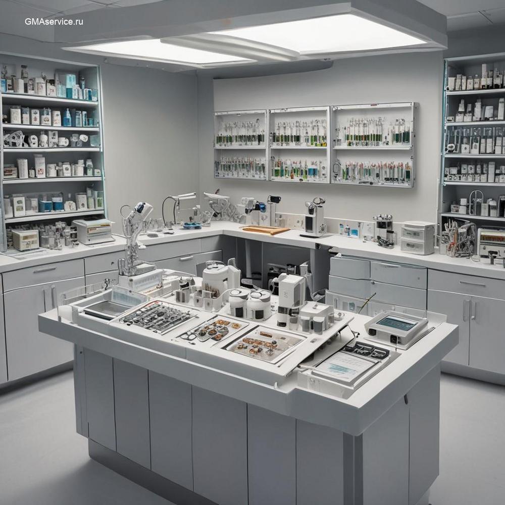 Специалист сортирует электронные компоненты медицинского оборудования перед передачей на утилизацию